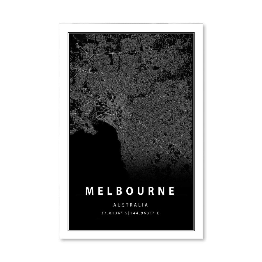 Melbourne Black Canvas Art Clock Canvas