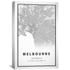 Melbourne White Map Canvas Art Clock Canvas