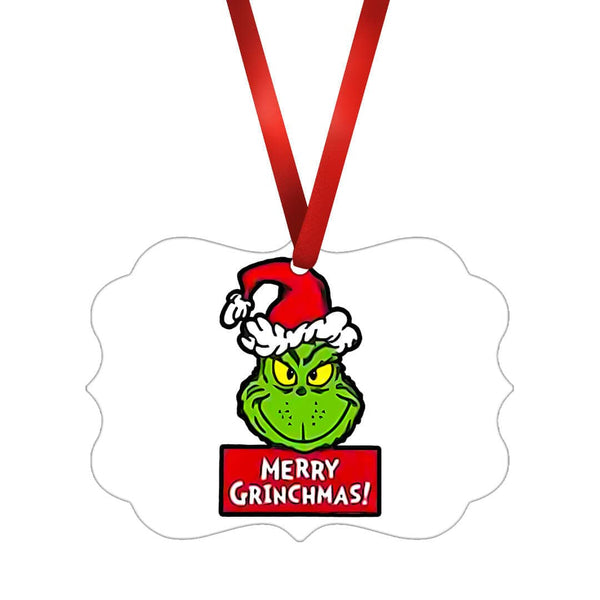 Merry Grinchmas Ornament Christmas Ornament Victorian 10.8 x 8cm Clock Canvas