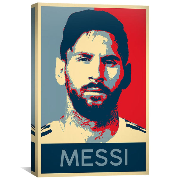 Messi Portrait Camvas Art Clock Canvas