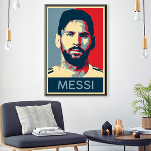 Messi Portrait Camvas Art 30 x 45cm / Unframed Canvas Print Clock Canvas