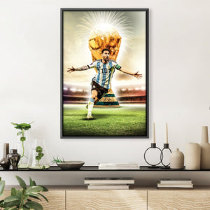 Messi's Final Accomplishment Canvas Art Clock Canvas
