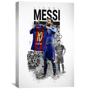 Messi Signature Canvas Art Clock Canvas