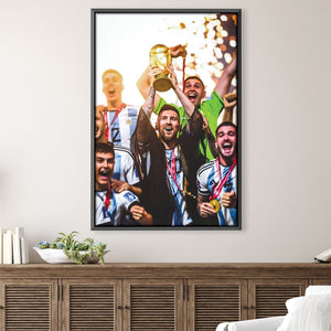 Messi the Champion Canvas Art Clock Canvas