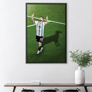 Messi the GOAT Canvas Art Clock Canvas