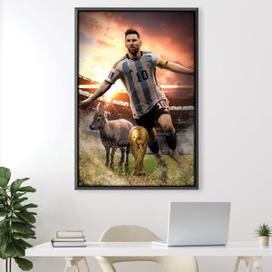 Messi the Legendary Canvas Art Clock Canvas