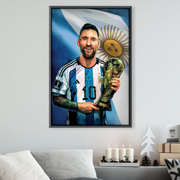 Messi the Saviour Canvas Art Clock Canvas