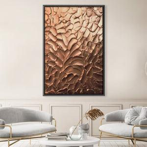 Metallic Copper Canvas Art 30 x 45cm / Unframed Canvas Print Clock Canvas