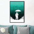 Meteor Shower Canvas Art Clock Canvas