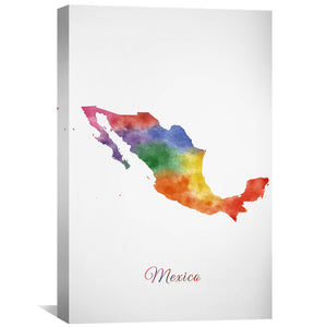 Mexico Rainbow Canvas Art 30 x 45cm / Unframed Canvas Print Clock Canvas