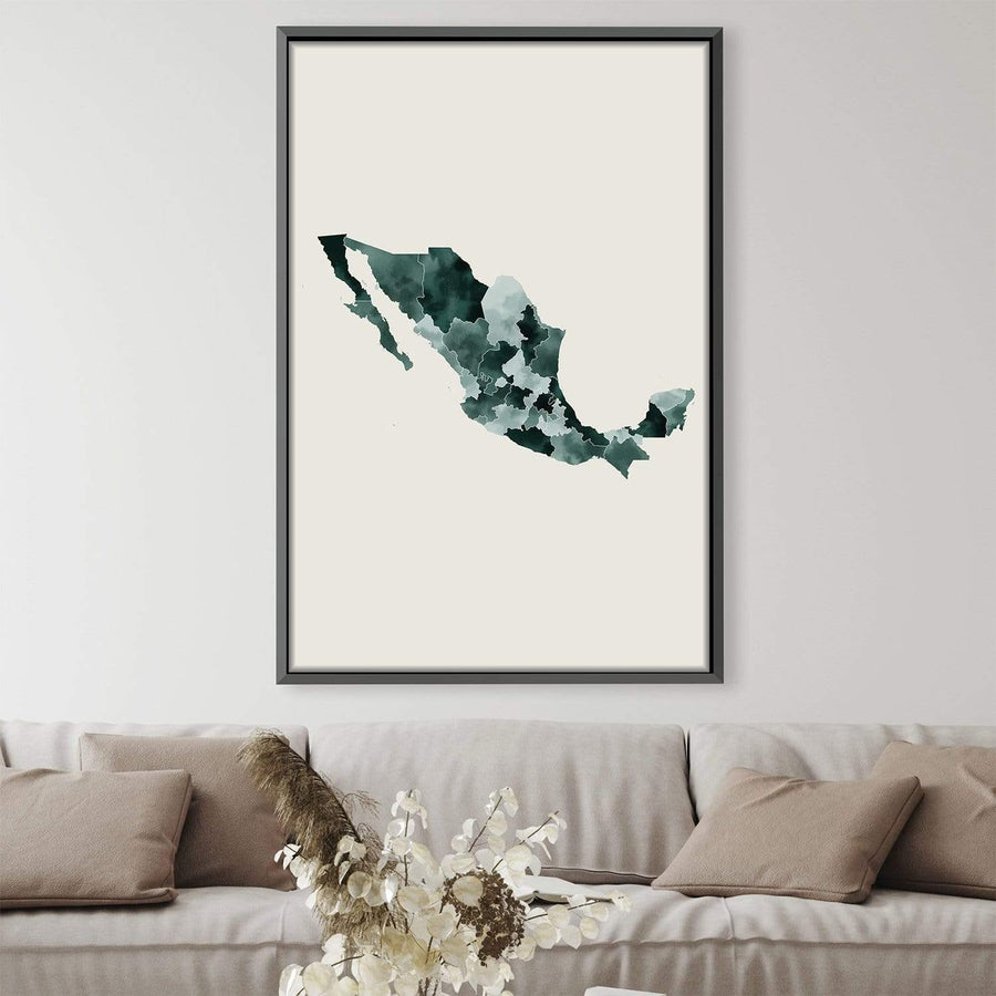 Mexico Watercolor Canvas Art Clock Canvas