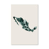 Mexico Watercolor Canvas Art Clock Canvas