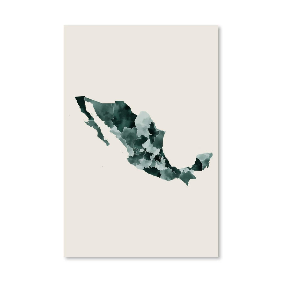Mexico Watercolor Canvas Art Clock Canvas