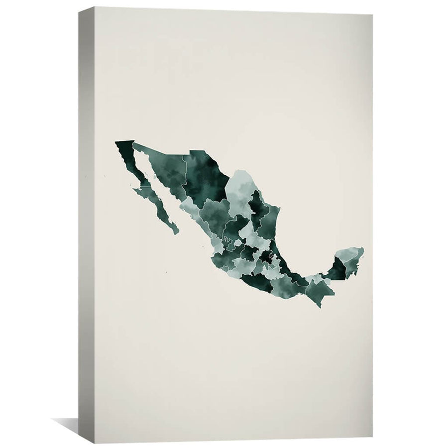 Mexico Watercolor Canvas Art 30 x 45cm / Unframed Canvas Print Clock Canvas