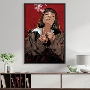Mia Smoking Canvas Art 30 x 45cm / Unframed Canvas Print Clock Canvas