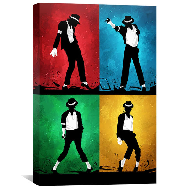 Michael Jackson Silhouette Canvas Art 30 x 45cm / Unframed Canvas Print Clock Canvas