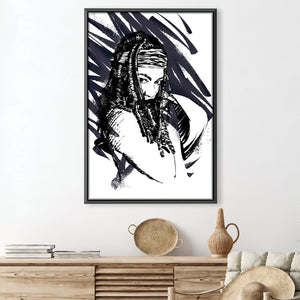 Michonne Canvas Art 30 x 45cm / Unframed Canvas Print Clock Canvas