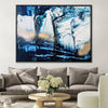 Midnight Waters Canvas Art 45 x 30cm / Unframed Canvas Print Clock Canvas
