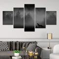 Midnight Wolves Canvas - 5 Panel Art Clock Canvas