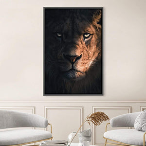 Mighty Lion Canvas Art Clock Canvas