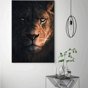 Mighty Lion Canvas Art Clock Canvas