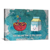 Milk and Cereal Love Canvas Art Clock Canvas