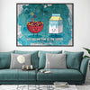 Milk and Cereal Love Canvas Art Clock Canvas