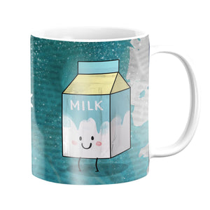 Milk and Cereal Love Mug Mug White Clock Canvas
