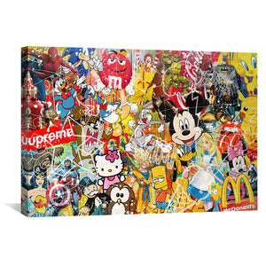 Buy wholesale Pop Art Mickey Mouse Funny Canvas Picture Wall Art - Portrait  Format - 150 x 100 cm