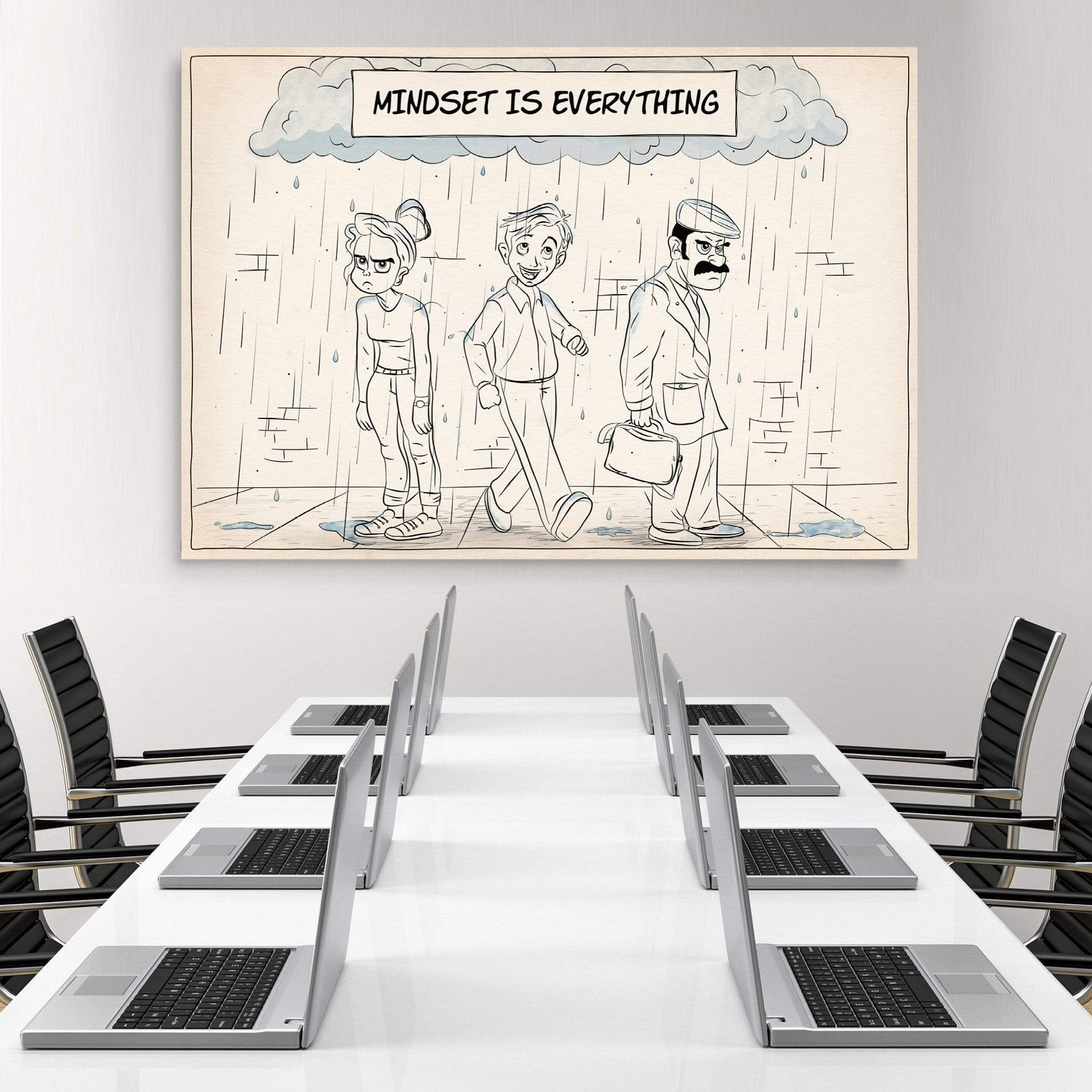 Mindset is Everything Clock Canvas