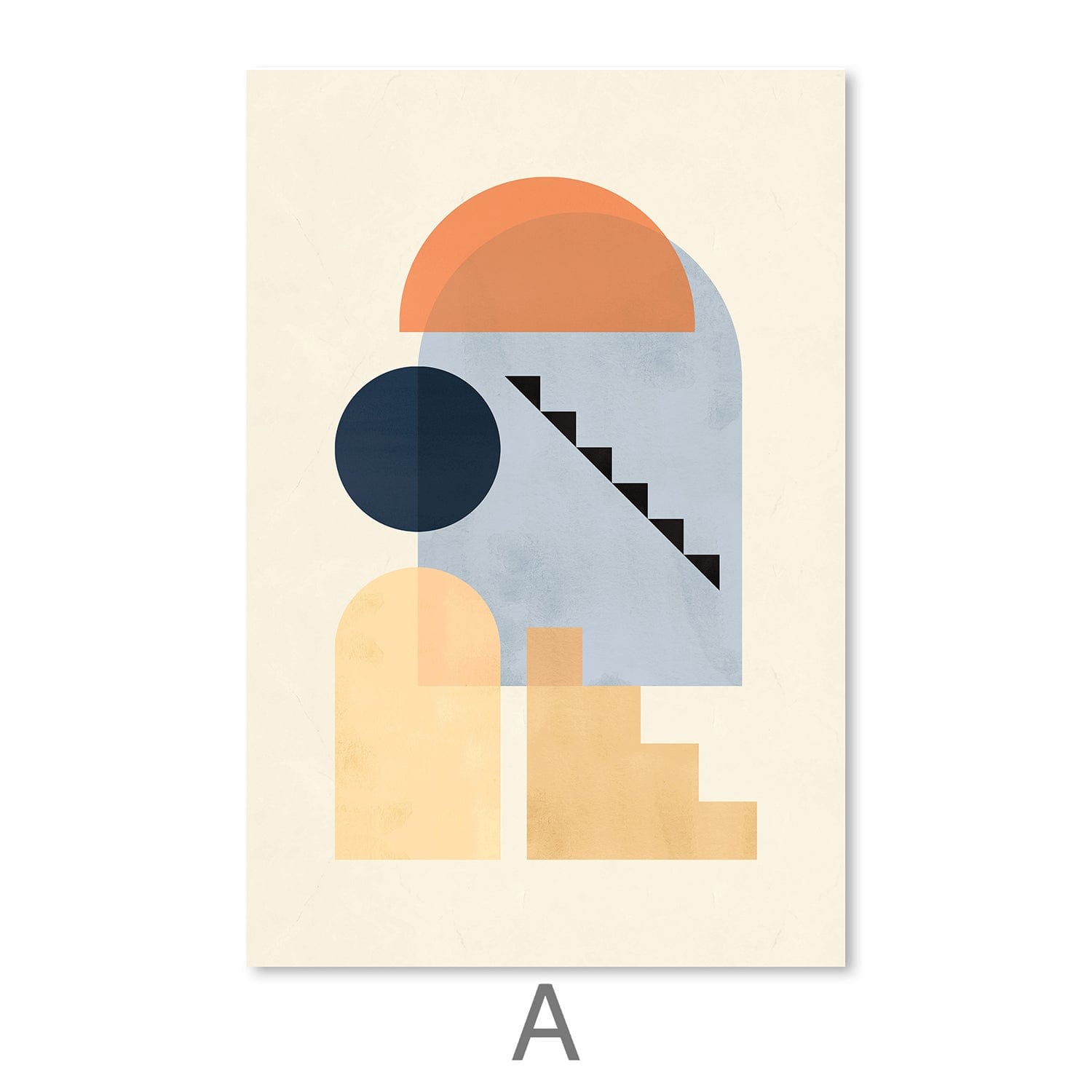 Minimal Architecture II Canvas Art A / 30 x 45cm / Unframed Canvas Print Clock Canvas
