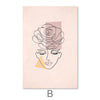 Minimal Beauty Canvas Art Clock Canvas