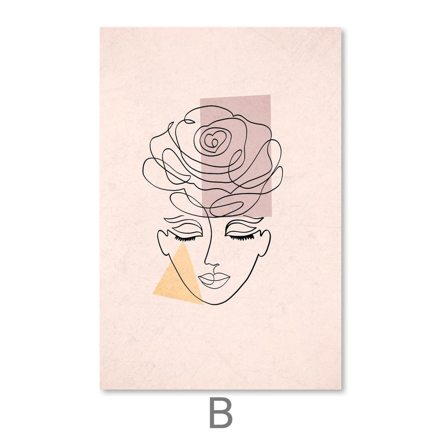 Minimal Beauty Canvas Art Clock Canvas