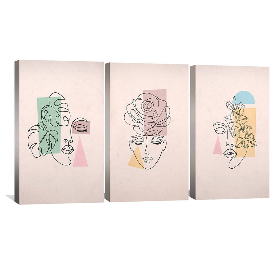 Minimal Beauty Canvas Art Clock Canvas