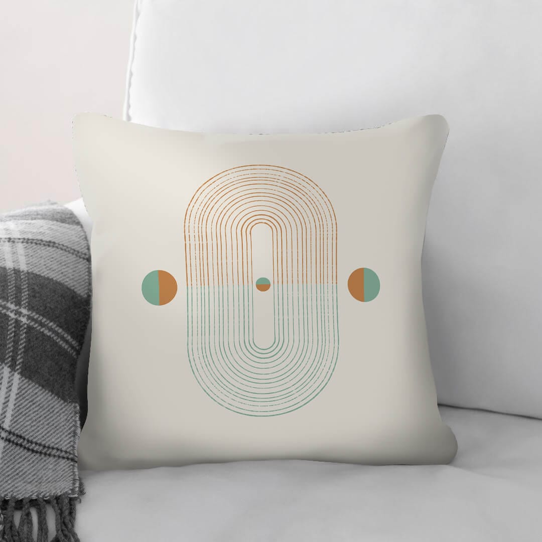 Minimal Shapes B Cushion Cushion 45 x 45cm Clock Canvas