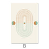 Minimal Shapes Canvas Art B / 30 x 45cm / Unframed Canvas Print Clock Canvas