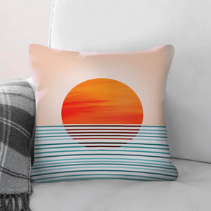 Minimal Sunset Cushion Cushion Cushion Square Clock Canvas