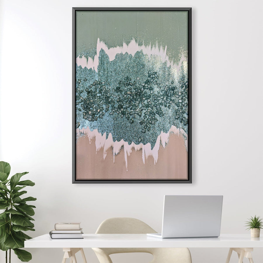 Mint Sonnet Canvas Art 30 x 45cm / Unframed Canvas Print Clock Canvas