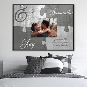 Missing Piece To My Heart Canvas Art Clock Canvas