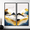 Misty Mountain Canvas Art Clock Canvas