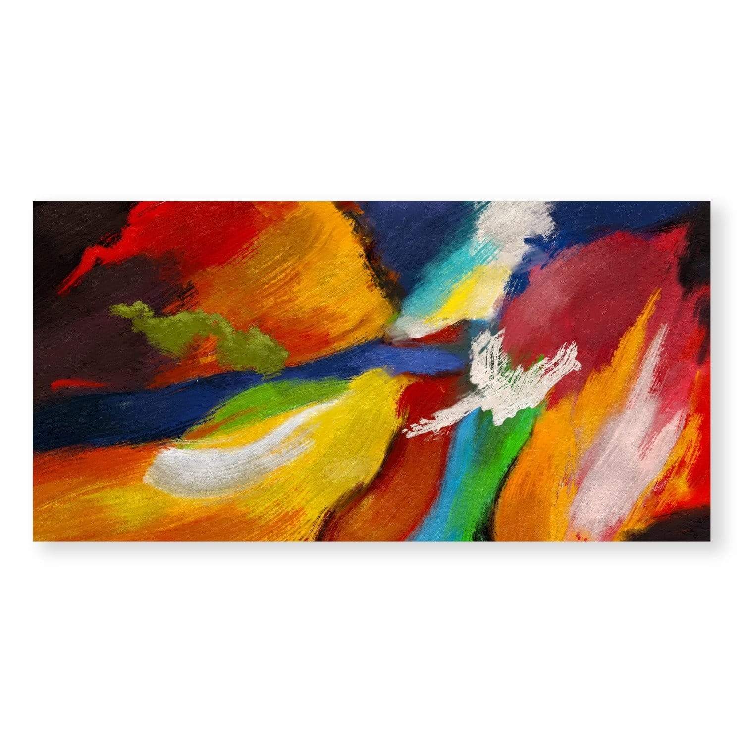 Mixed Paint Canvas Art Clock Canvas