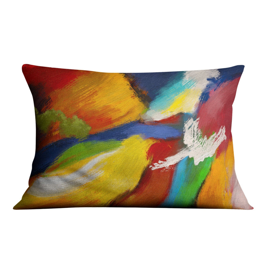 Mixed Paint Cushion Cushion 48 x 33cm Clock Canvas