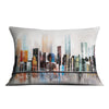 Modern Cityscape Cushion Cushion Cushion Landscape Clock Canvas