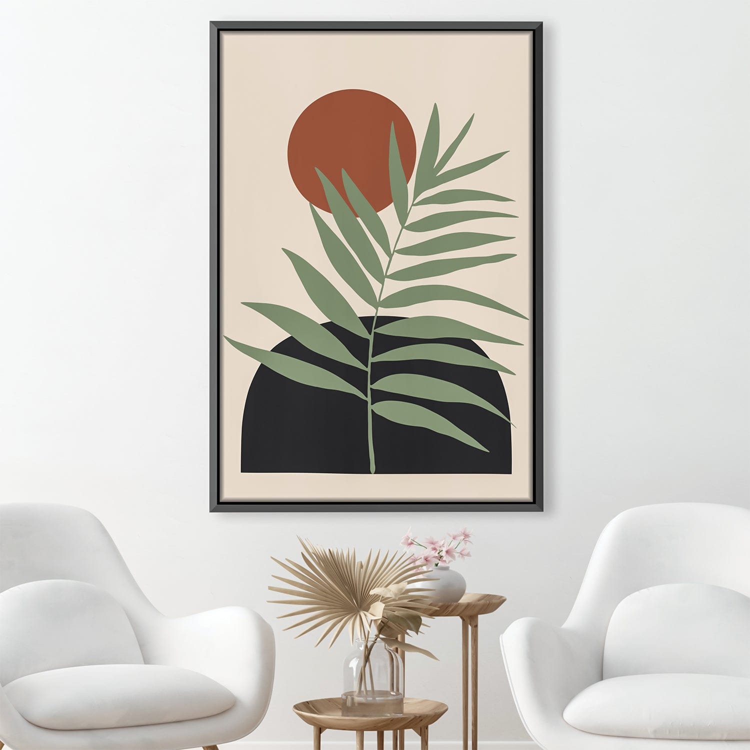Modern Floral Set 1 Canvas Art 30 x 45cm / Unframed Canvas Print Clock Canvas