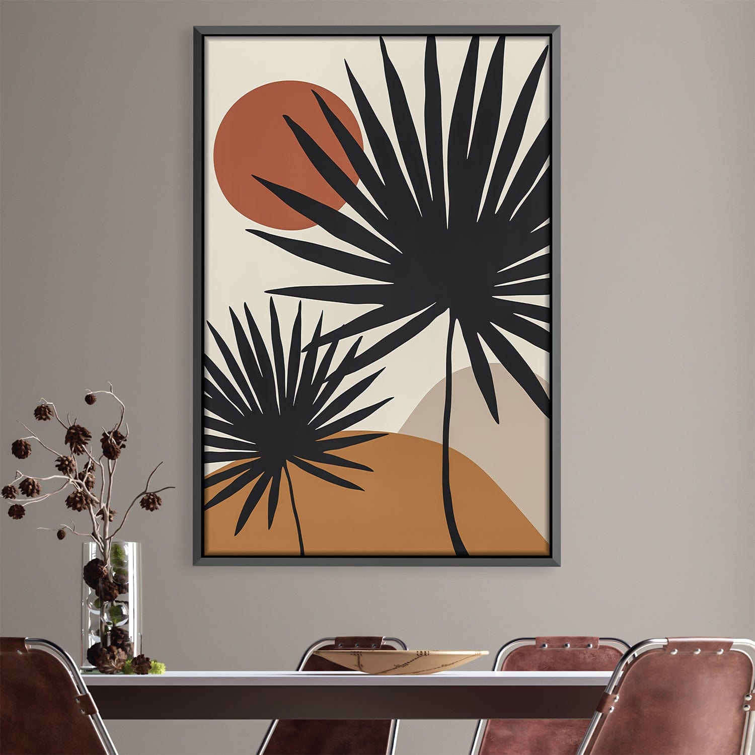 Modern Floral Set 8 Canvas Art 30 x 45cm / Unframed Canvas Print Clock Canvas