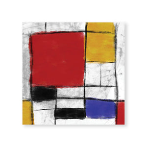 Modern Mondrian Canvas Art Clock Canvas
