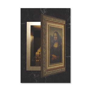 Mona Gold Canvas Art Clock Canvas