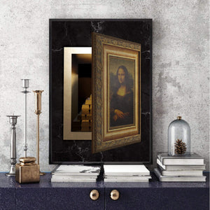 Mona Gold Clock Canvas