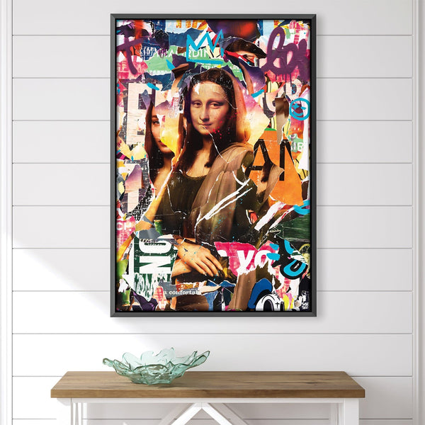Mona Lisa Collage Canvas Art 30 x 45cm / Unframed Canvas Print Clock Canvas