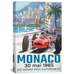 Monaco 1965 Canvas Art Clock Canvas